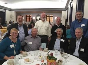 Seated, left to right, are Beatrice Rodgers, Greg Bertles, Fran Lattanzio and Tom Weidman. Standing, left to right, are Steve Belden, Pete Bothwell, Will Morgan and Ralph Blanchard.